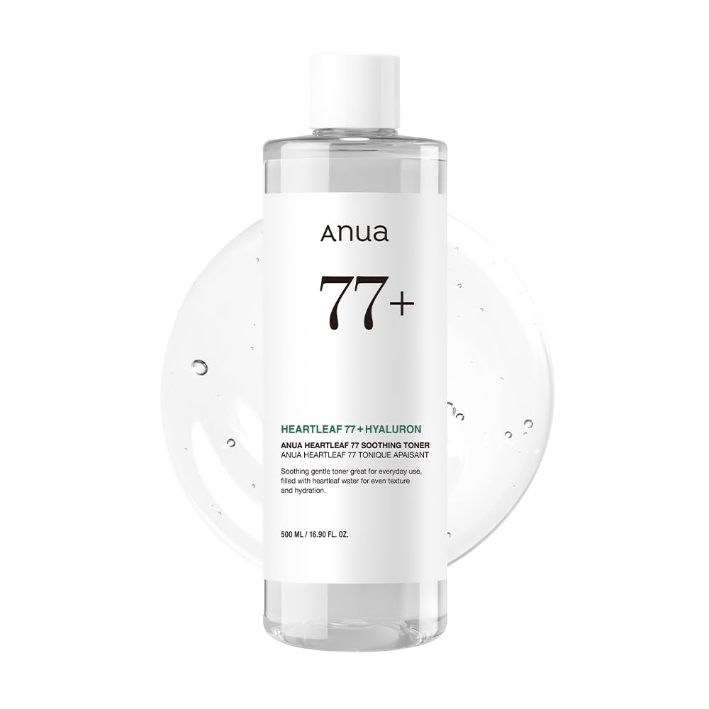 Anua Heartleaf 77 Soothing Toner, Moisturizing & Calming Facial Toner for Glass Skin, Hyaluronic Acid, Lightweight Hydration for Sensitive Skin, Redness Relief, Korean Skincare, 8.45 fl.oz