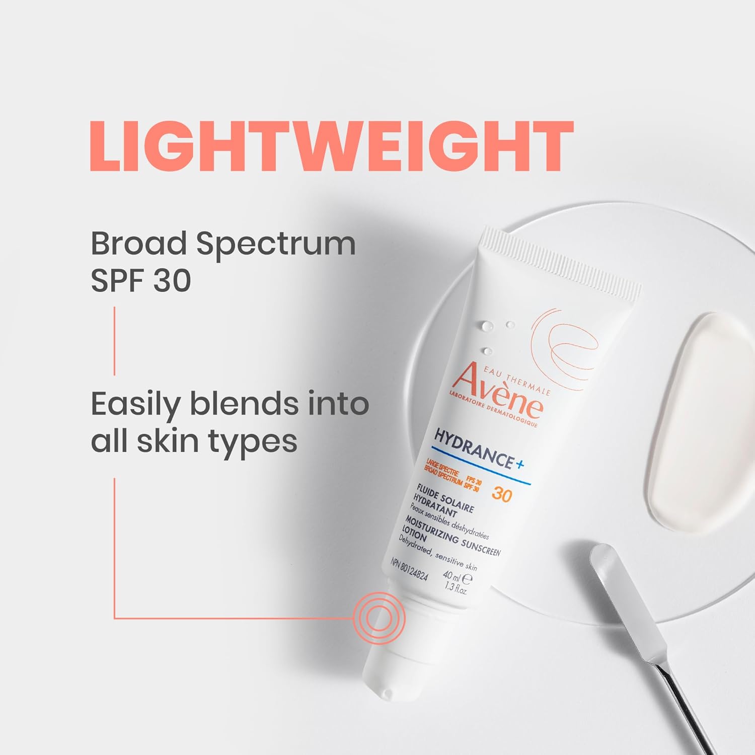 Avène Hydrance+ Moisturizing Sunscreen Lotion SPF 30 1.3 Fl Oz