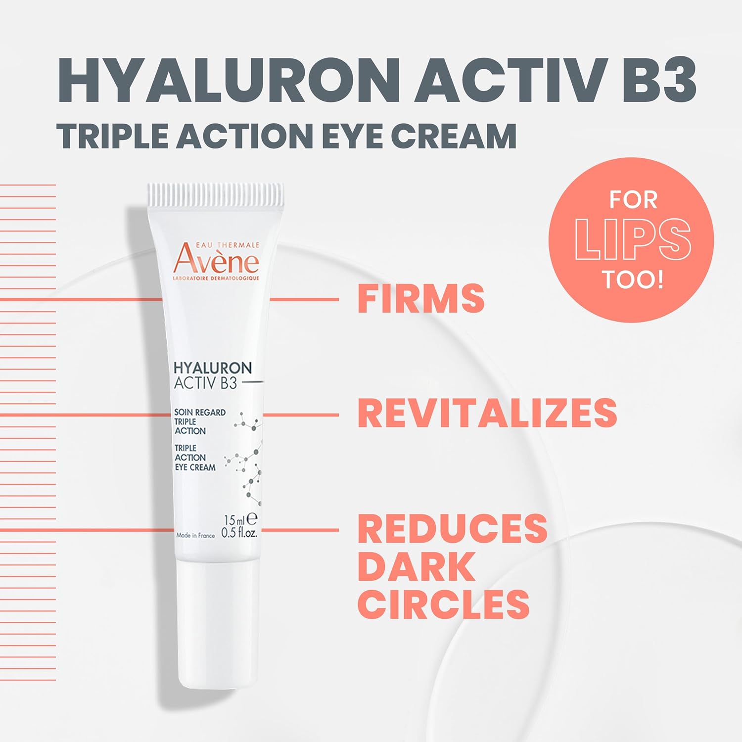 Avène Hyaluron Activ B3 Triple Correction Eye Cream, 0.5 Fl Oz