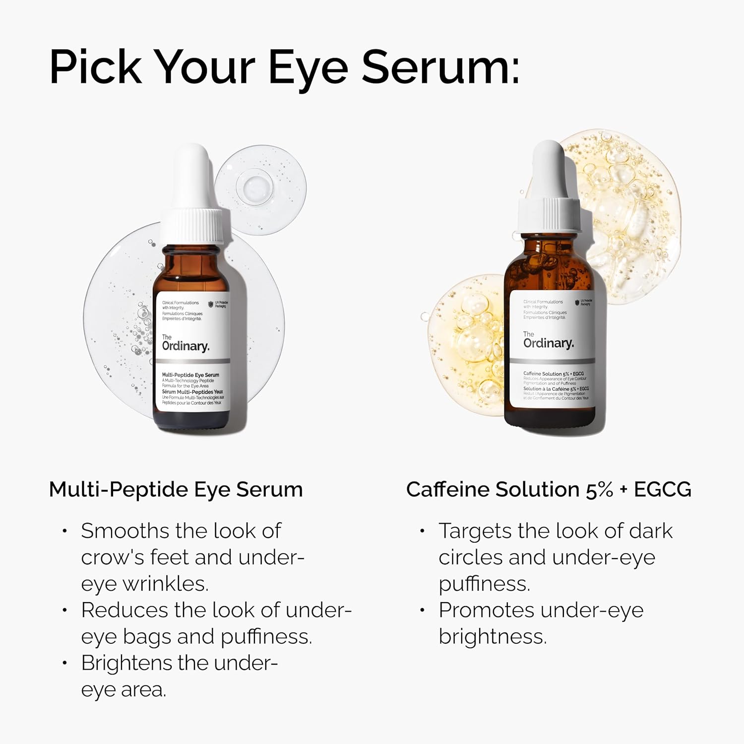 The Ordinary Multi-Peptide Eye Serum, Anti-Aging Formula for Crow’s Feet, Dark Circles & Puffiness