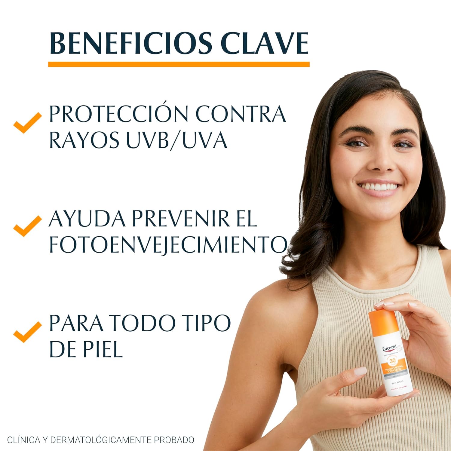 Eucerin Protector solar facial anti edad con ácido hialurónico FPS 50+, Sun, 50 ml