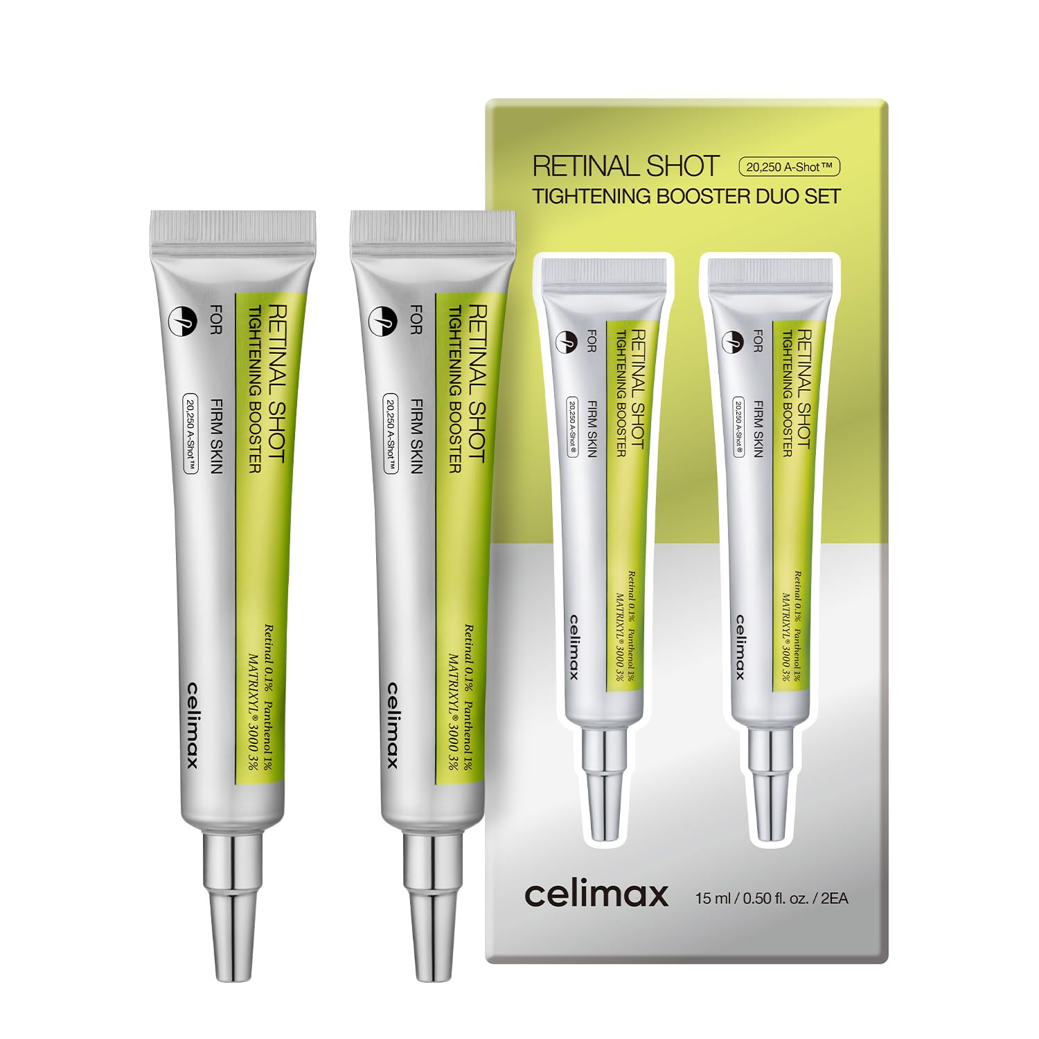 celimax The Vita A Retinal Shot Tightening Booster | 0.1% Retinal, 3% Matryxyl, High-Strength Retinoid for Anti-Aging, Pore Minimizer, Wrinkles & Fine Lines, Firmer Skin, 15ml, Mothers Day Gift
