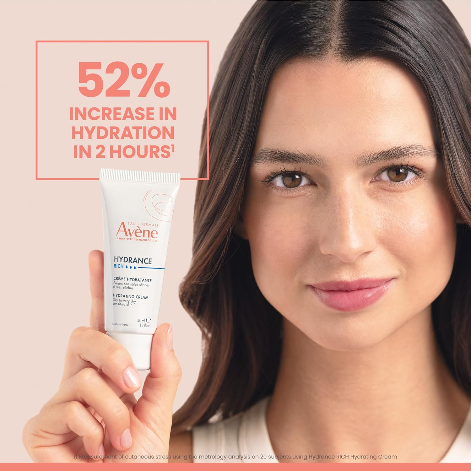 Avène Hydrance RICH Hydrating Cream, Daily Face Moisturizer, Soothes feelings of skin tightness & discomfort associated with dryness, Dry skin moisturizer, Non-Comedogenic, 1.3 Oz